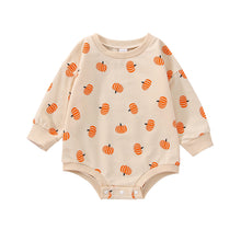 Load image into Gallery viewer, Baby Girl Boy Halloween Bodysuit Long Sleeve Ghost Pumpkin Printed Jumpsuit Romper
