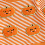 Baby Toddler Boys Girls 2Pcs Halloween Outfit Ghost Pumpkin Pattern Striped O-Neck Long Sleeve Top with Pants Jogger Set