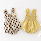 Polka Dot Flower Tank Romper