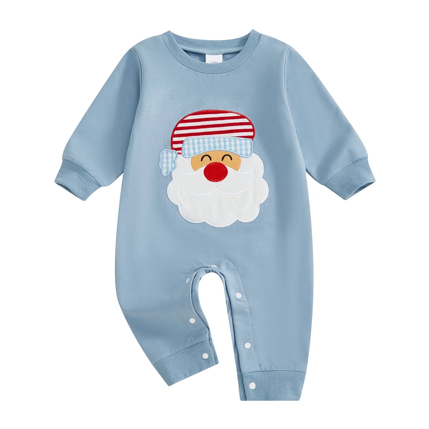 Baby Boy Girl Christmas Romper Santa Claus Crew Neck Long Sleeve Jumpsuit Cute Winter Clothes