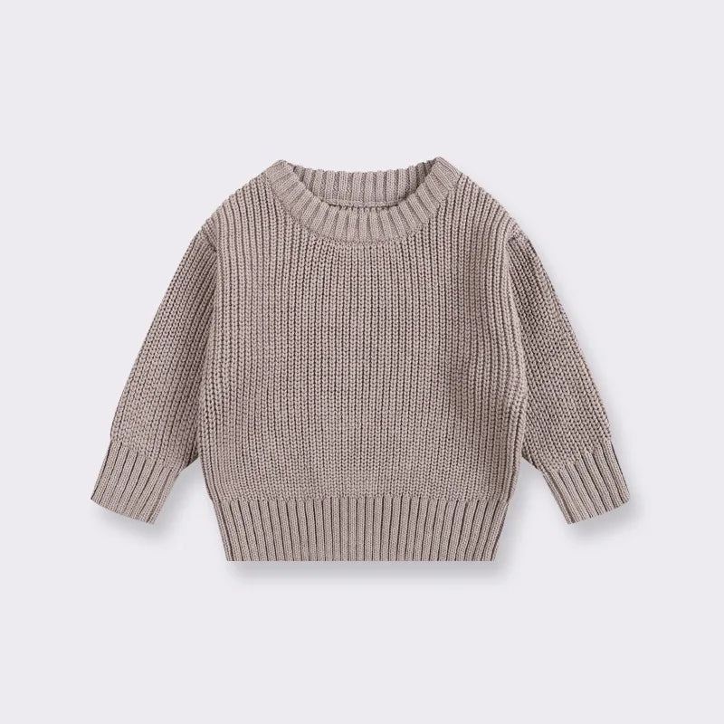 Baby Toddler Kid Boys Girls Sweater Winter Clothes Warm Thick Knit Pullover Top Infant Long Sleeve Basic Knitwear