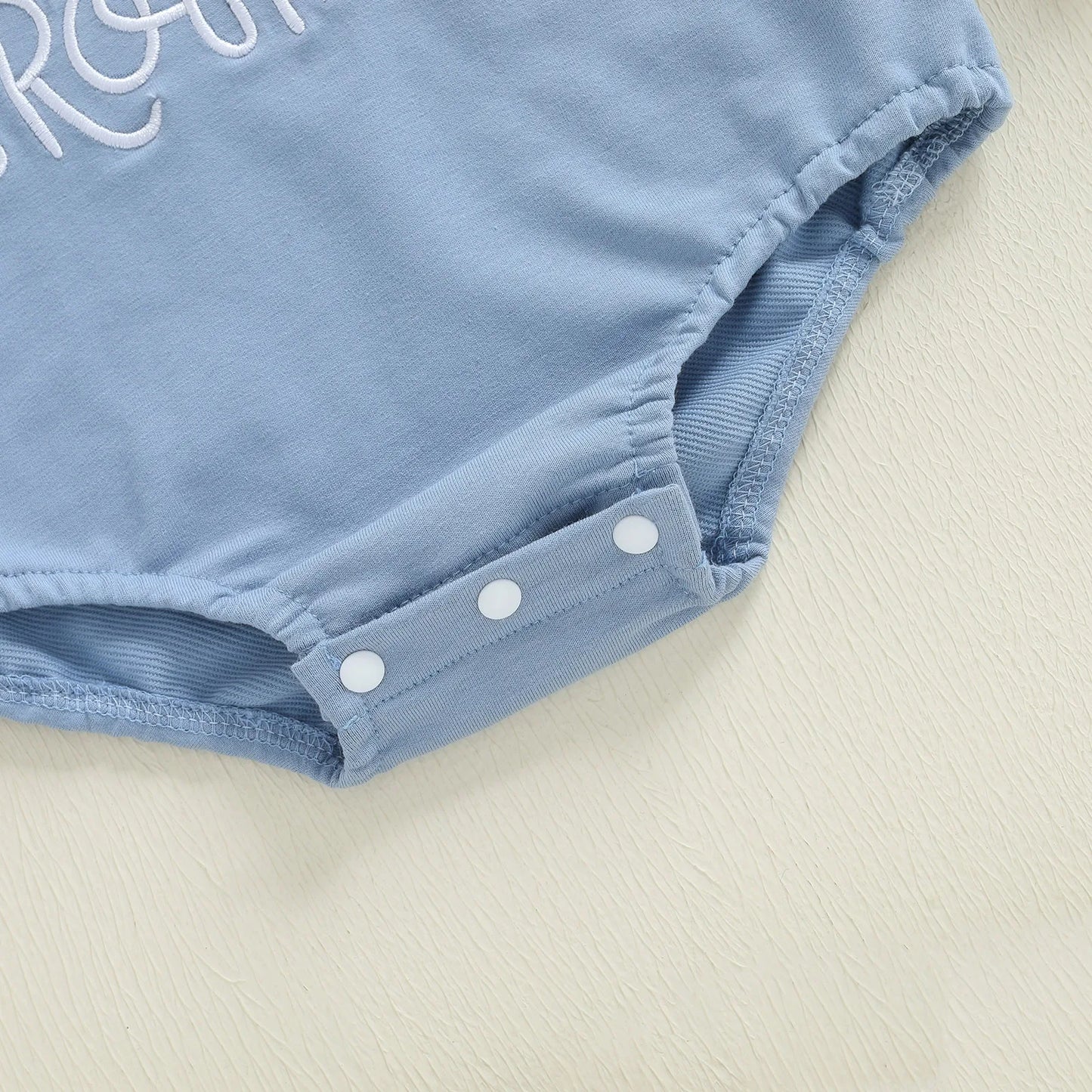 Baby Boy Lil Brother Fall Winter Romper Loose Fit Letter Plaid Embroidered Crew Neck Long Sleeve Jumpsuit