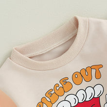 Load image into Gallery viewer, Baby Toddler Boys Girls Fall Cartoon Pie Letter Print Piece Out Long Sleeve Round Neck Pullover Loose Tops
