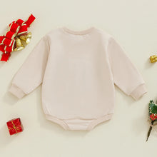 Load image into Gallery viewer, Baby Girls Boys Santa Baby Christmas Jumpsuit Letter Embroidered Round Neck Long Sleeve Bubble Romper
