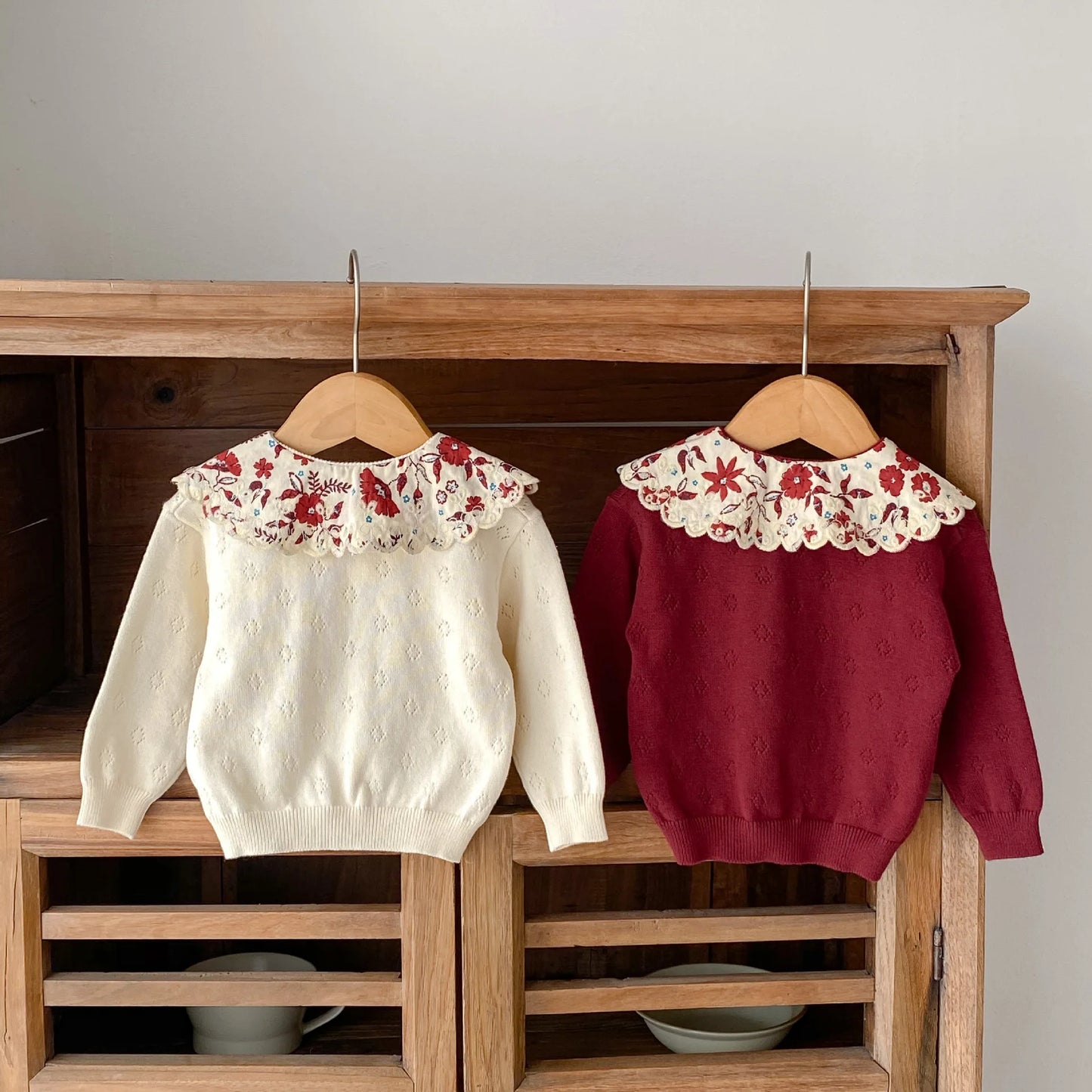 Baby Toddler Girl Autumn Winter Clothes Infant Flower Sweater Long Sleeve Knit Pullover Top Knitwear Floral Top