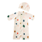 Boys Printed Zip Up Swimsuit