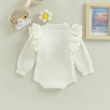 Load image into Gallery viewer, Baby Toddler Girl Romper Knit Ruffle Long Sleeve Jumpsuit
