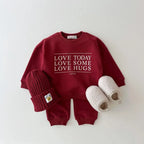 Love Hugs Print Jogger Set