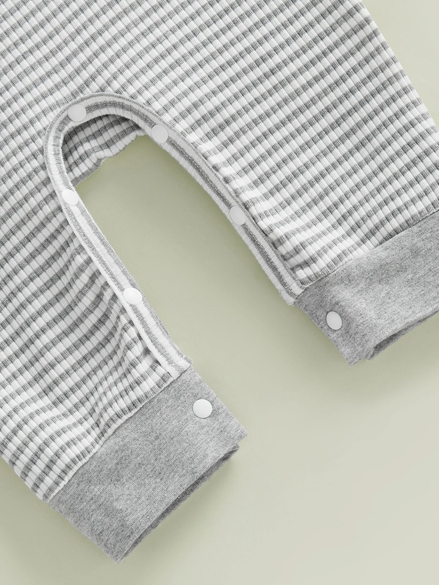 Baby Boys Girls 2Pcs Valentine's Day Romper Love Like Jesus Striped Heart Letter Embroidered Long Sleeve Jumpsuit Knotted Hat Set