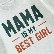 Load image into Gallery viewer, Baby Boy Girl Fall Bodysuit Long Sleeve Crew Neck Mama is my Best Girl Print Jumpsuit Romper
