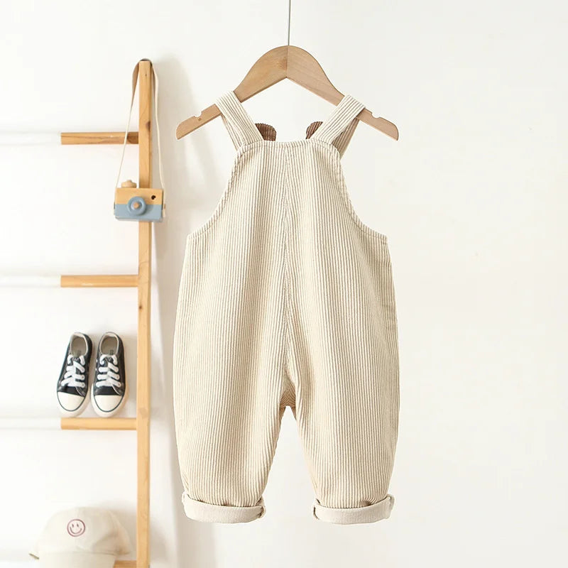 Front Pocket Corduroy Overalls Jumpsuit Romper