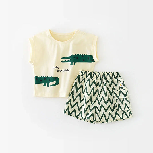 Baby Crocodile Shorts Set