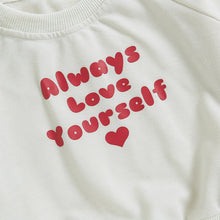 Load image into Gallery viewer, Toddler Kids Baby Boy Girl Sweatshirt Always Love Yourself Letter Heart Print Long Sleeve Pullovers Shirt Top

