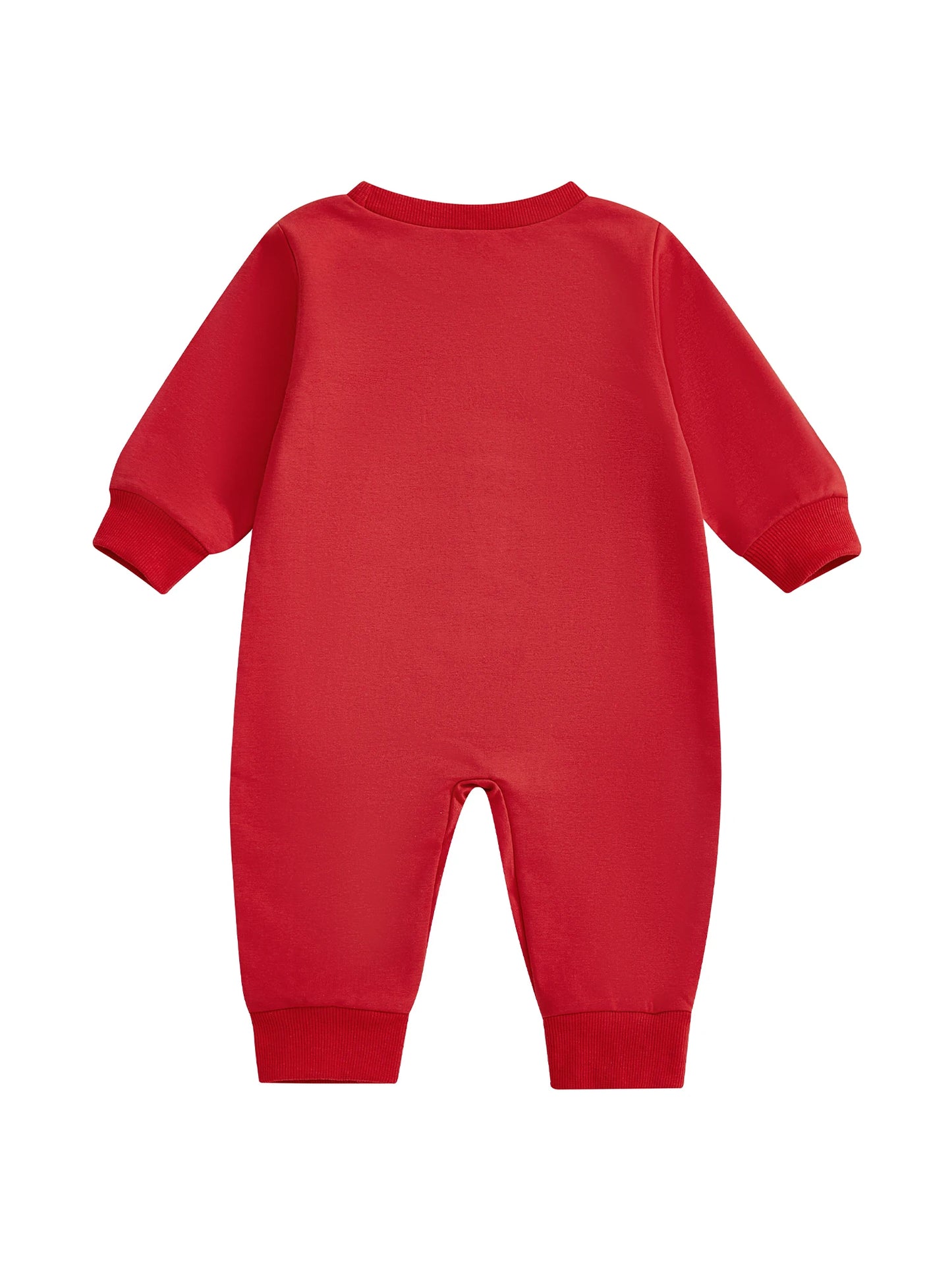 Baby Boy Girl Christmas Romper Santa Claus Crew Neck Long Sleeve Jumpsuit Cute Winter Clothes