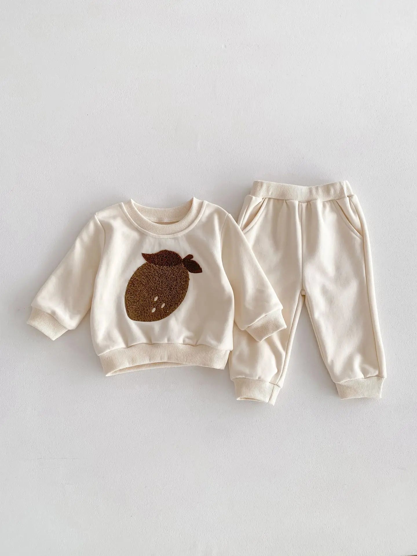 Baby Toddler Boy Girl 2Pcs Clothes Set Autumn Winter Infant Jogger Set Long Sleeve Pullover Top Pant Suit Outfit