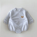 Teddy Bear Sweatshirt Bodysuit Romper