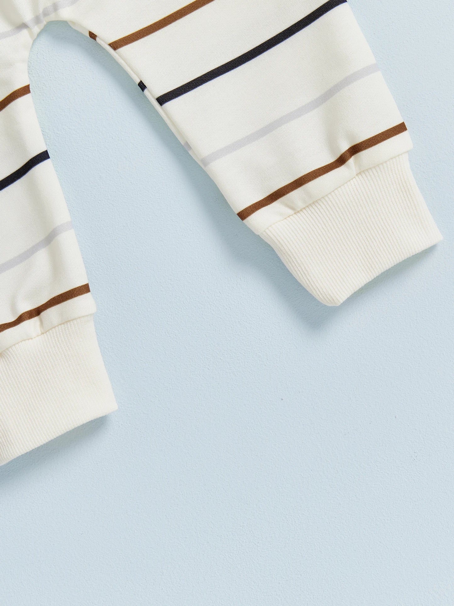 Baby Toddler Boys 2Pcs Autumn Pants Sets Long Sleeve O Neck Striped Top Drawstring Pants Jogger Set