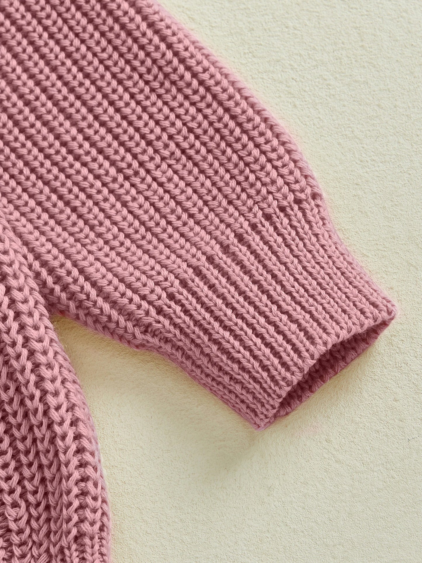 Baby Toddler Boys Girls Knit Sweater Long Sleeve Round Neck Solid Color Pullover Fall Top