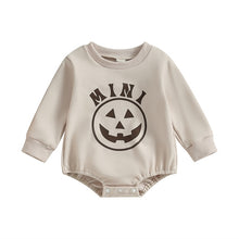 Load image into Gallery viewer, Baby Boy Girl Bodysuit Long Sleeve Crew Neck Ghost Pumpkin Boo Mini Letters Print Fall Halloween Romper
