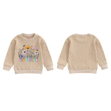 Load image into Gallery viewer, Toddler Kids Girls Big Sister Autumn Long Sleeve Crewneck Letter Flower Print Loose Fit Pullover Top
