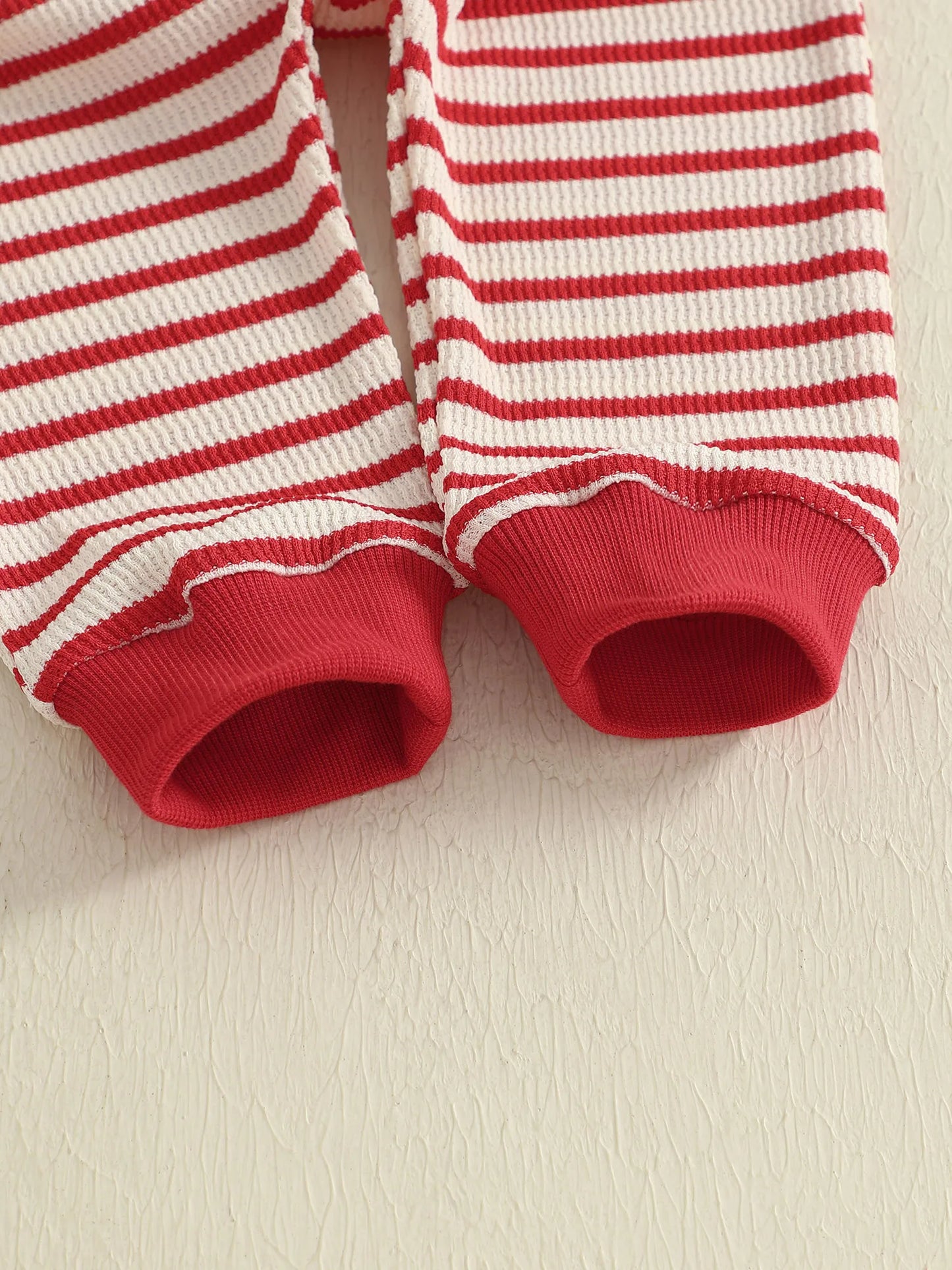 Baby Toddler Girls 2Pcs Autumn Pants Sets Strawberry Embroidery Long Sleeve Top Striped Pants Set