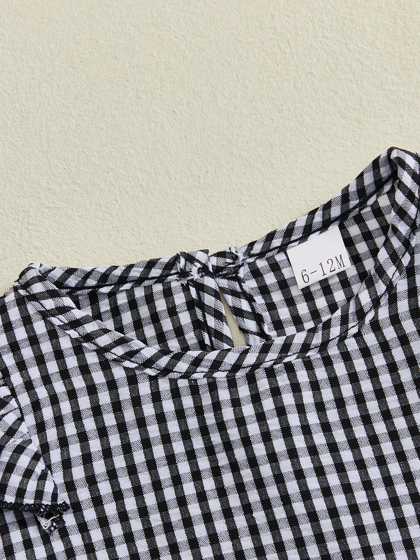 Baby Toddler Girls 2Pcs Plaid Outfit Fashionable Cute Flying Sleeve Top with Shorts Clothing Set