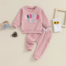 Load image into Gallery viewer, Baby Toddler Girls 2Pcs Outfit Daddy&#39;s Girl Long Sleeve Letters Top with Joggers Pants Set
