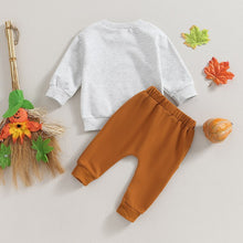 Load image into Gallery viewer, Toddler Baby Boys Girls 2Pcs Halloween Clothes Sets Long Sleeve Take me to the Pumpkin Patch Print Top Elastic Waist Pants
