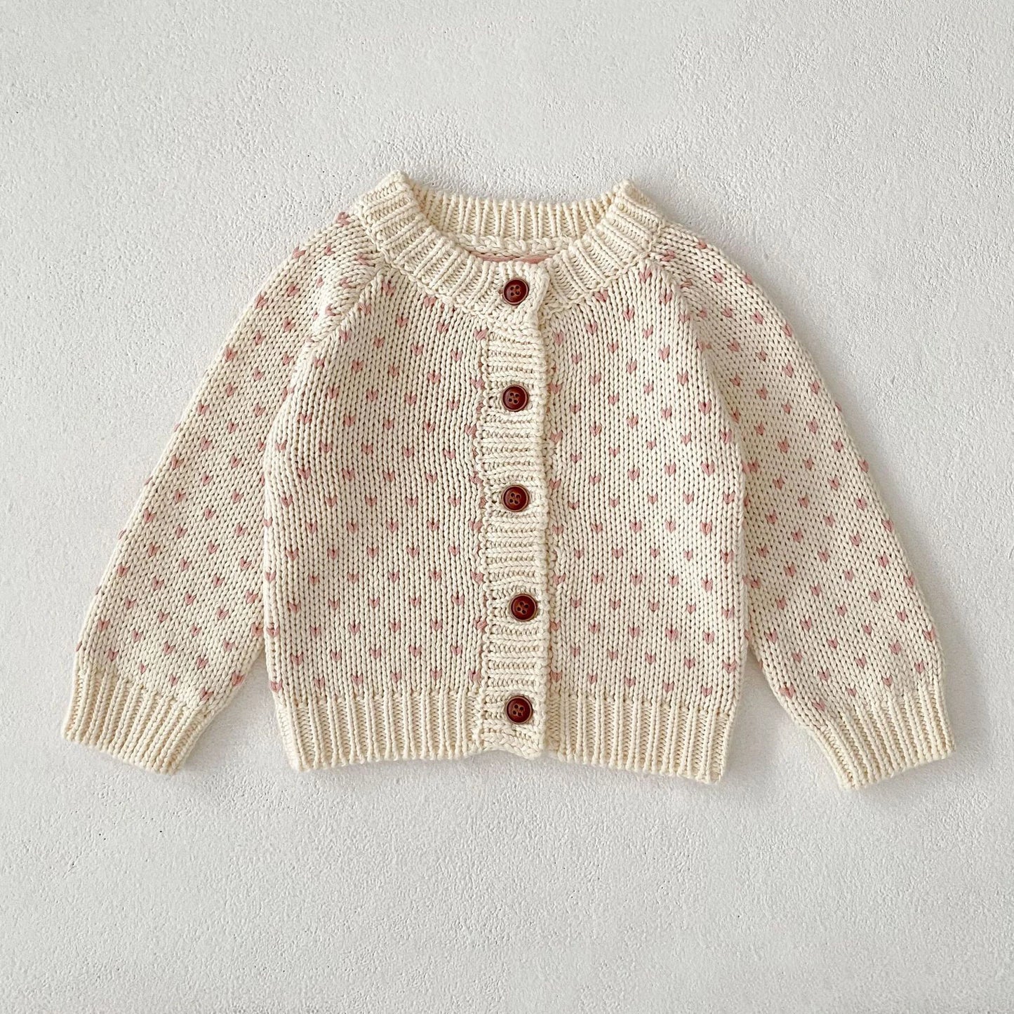 Baby Toddler Girl Sweater Cardigan Elegant Newborn Winter Kid Clothes Long Sleeve Knit Top Thick Warm Knitwear