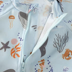 Boys Printed Zip Up Swimsuit
