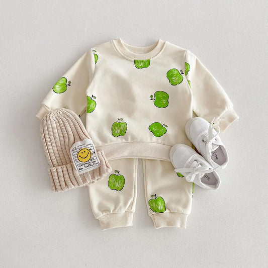 Apple Print Jogger Set