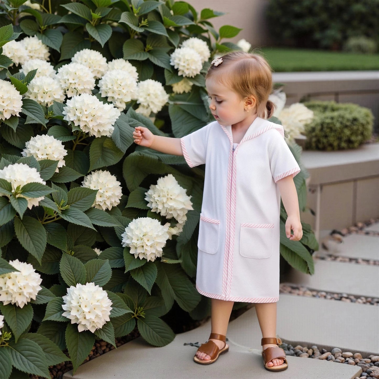 Toddler Kids Boys Girls Cover up Swimwear Striped Patchwork Short Sleeve Zipper Hoodie Beach Shirt Towel