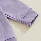 Baby Toddler Girls 2Pcs Auntie's Bestie Outfit Long Sleeve Crew Neck Embroidery Letter Top with Elastic Waist Pants Clothes Jogger Set