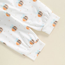 Load image into Gallery viewer, Baby Boys Girls 4Pcs Clothing Set Could I Bee Any Cuter Print Long Sleeve Romper with Pants Headband Hat Outfit
