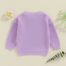 Load image into Gallery viewer, Toddler Kids Girl Big Sister Sweater Cute Long Sleeve Letter Embroidery Knit Pullover Loose Top
