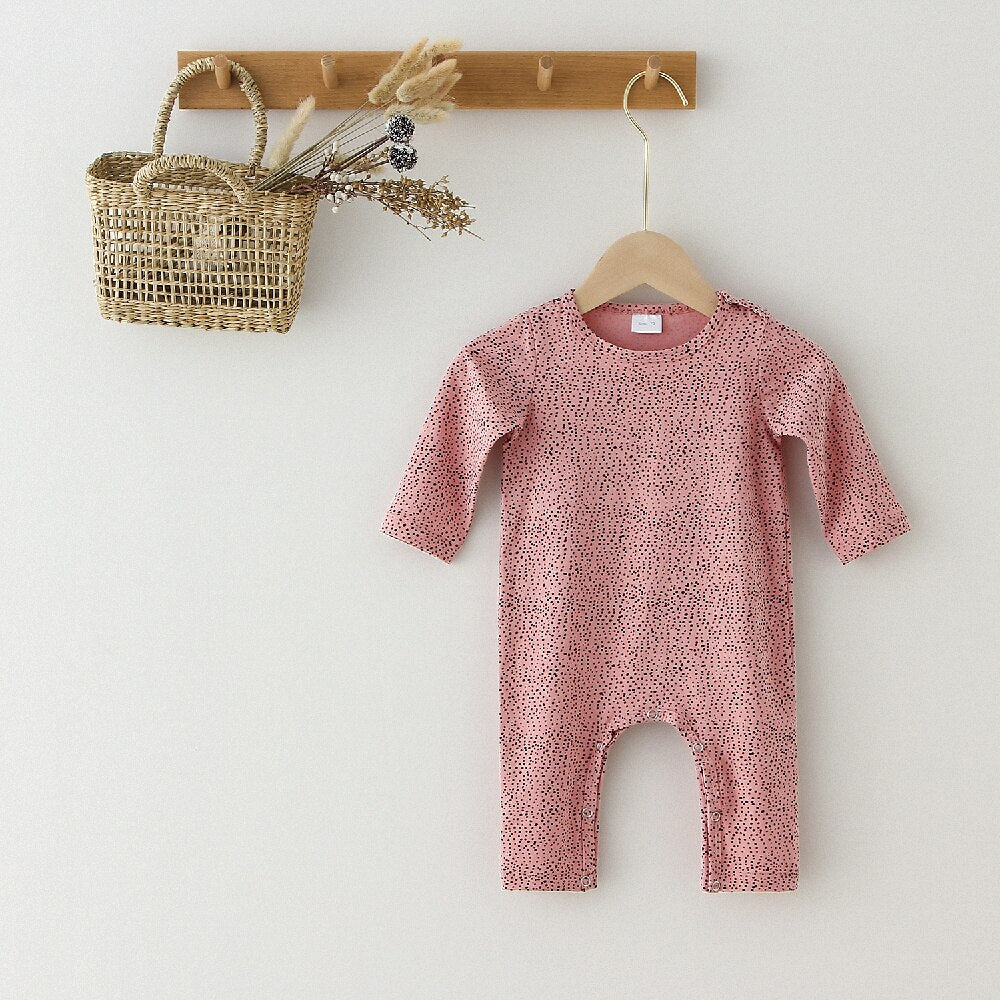 Soft Long Sleeve Solid Jumpsuit Romper