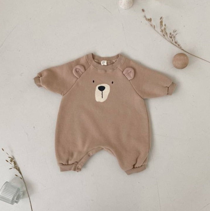 Cute Bear Face Jumpsuit Romper