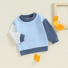 Load image into Gallery viewer, Baby Toddler Kids Girls Boys Contrast Color Crew Neck Long Sleeve Pullover Fall Clothes Top
