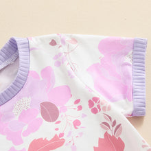 Load image into Gallery viewer, 2024-04-02 Lioraitiin 6M-5Y Kid Baby Girls Summer Shorts Sets Short Sleeve Crewneck Floral Print Tops Shorts Sets
