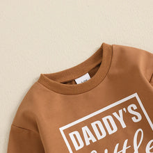 Load image into Gallery viewer, Baby Toddler Boys 2Pcs Daddy&#39;s Little Buddy Jogger Set Long Sleeve Letters Print Top with Elastic Waist Pants Outfit
