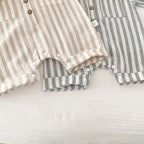 Boys Striped Linen Jumpsuit Romper