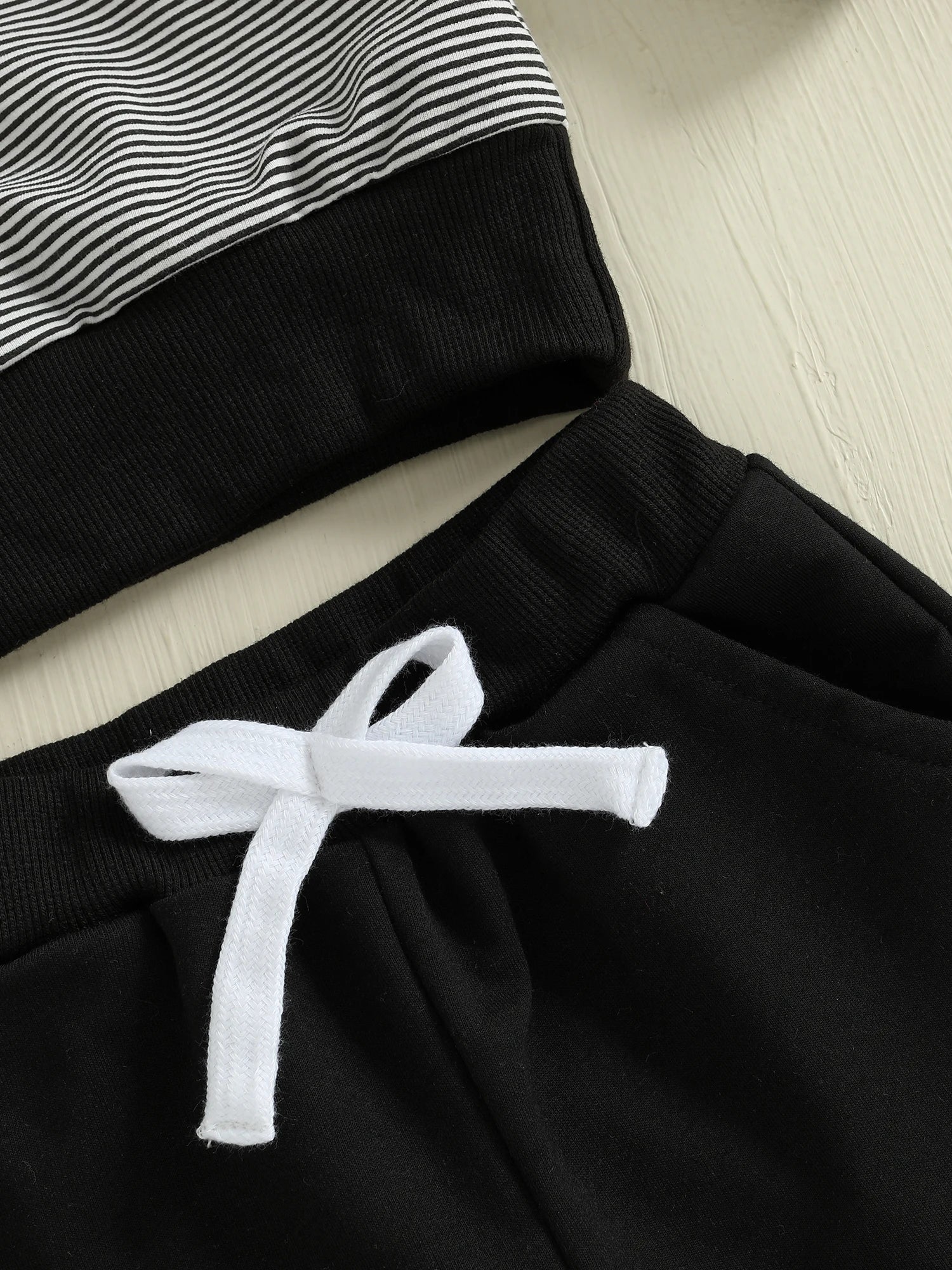 Baby Toddler Boys 2Pcs Halloween Outfit Ghost Embroidery Striped Long Sleeve Top with Pants Jogger Set
