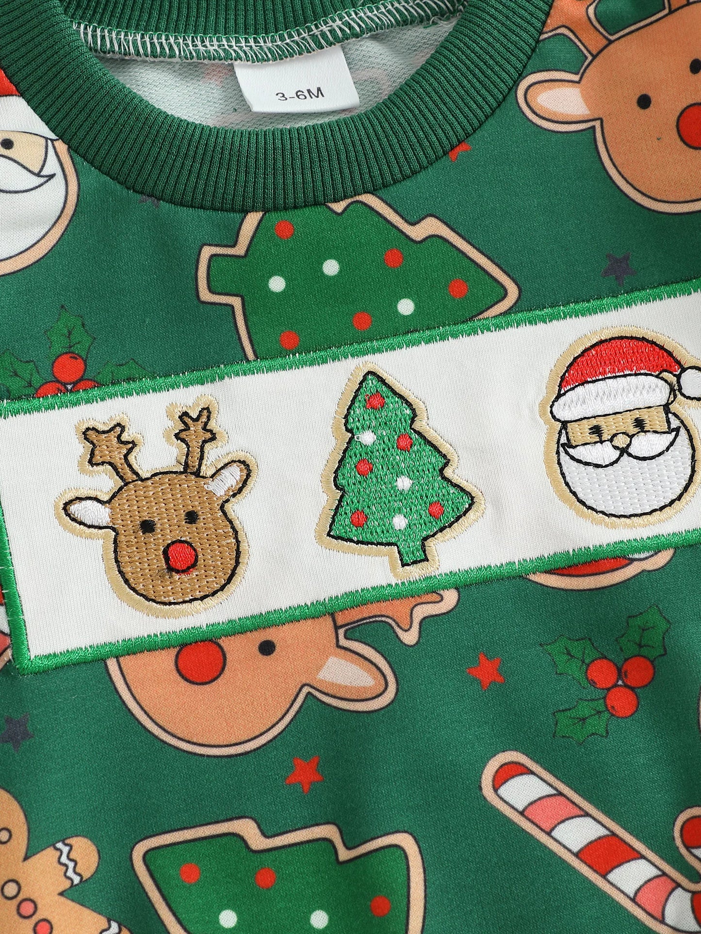 Baby Toddler Boys Girls 2Pcs Christmas Santa Claus Milk Reindeer Print Long Sleeve Top with Elastic Waist Paints 2piece Outfit Jogger Set