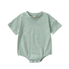 Load image into Gallery viewer, Infant Baby Boys Girls Summer Casual Bodysuit Short Sleeve Crew Neck Solid Jumpsuit Bubble Romper

