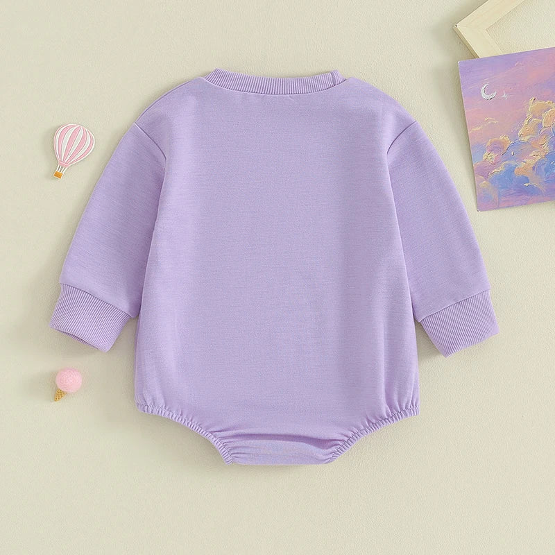 Toddler Baby Girls Clothes Sister Matching Outfits Letter Big Little Sis Embroidery Long Sleeve Bubble Romper or Long Sleeve Top