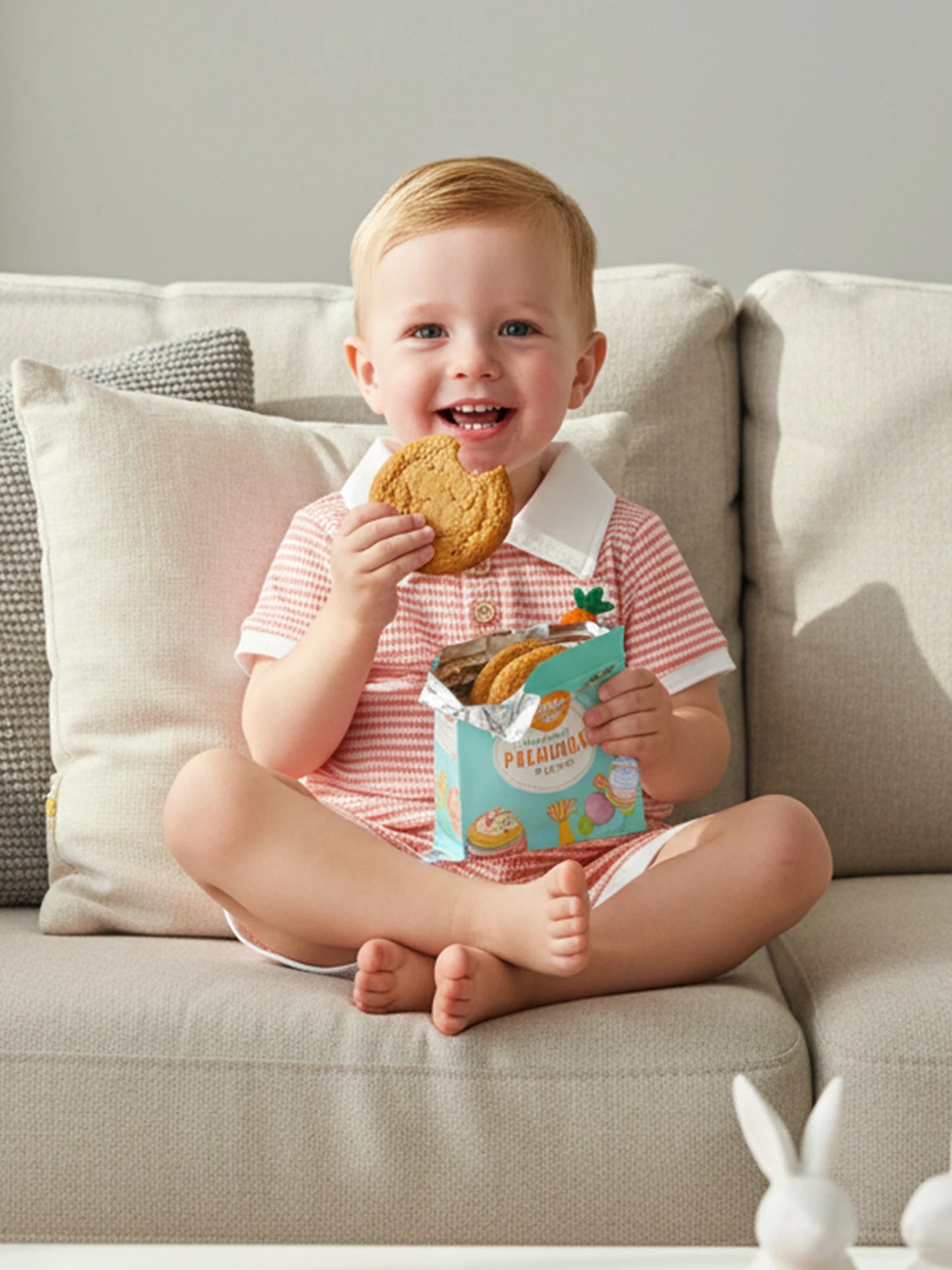 Baby Toddler Boys 2Pcs Easter Outfit Fashionable Striped Short Sleeve Carrot Cross Embroidery Top with Shorts 2Pcs Clothing Set