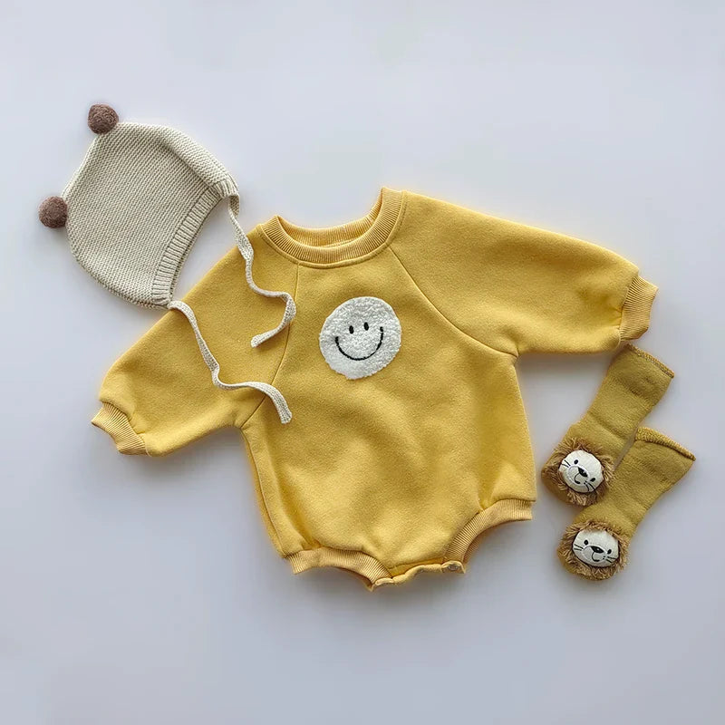 Fuzzy Smile Bodysuit Romper