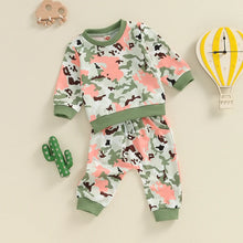 Load image into Gallery viewer, Baby Toddler Girls Boys 2Pcs Camouflage Print Long Sleeve Top with Long Pants Outfit Set
