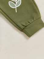 Baby Toddler Boys 2Pcs Christmas Clothes Reindeer Tree Winter Print Long Sleeve Round Neck Pullover Elastic Waist Long Jogger Pants