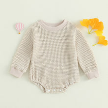 Load image into Gallery viewer, Baby Boys Girls Autumn Winter Bodysuit Casual Jumpsuit Solid Long Sleeve Crew Neck Romper
